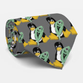LINUX TUX PENGUIN FISH STROPDAS (Opgerold)