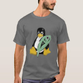 LINUX TUX PENGUIN FISH T-SHIRT (Voorkant)