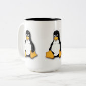 Linux Tux Penguin-Mok Tweekleurige Koffiemok (Voorkant links)
