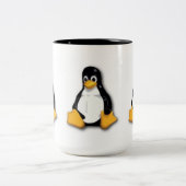 Linux Tux Penguin-Mok Tweekleurige Koffiemok (Center)