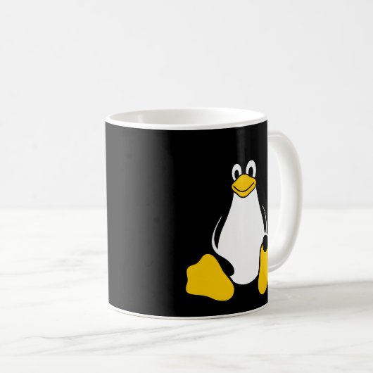 Linux Tux Penguin Open Source Nerd Geek Koffiemok (Voorkant rechts)