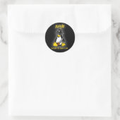 Linux Tux Penguin Pirate Sticker Zwart Ubuntu, enz (Tas)