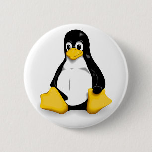 Linux Tux Pin-back-Button Ronde Button 5,7 Cm