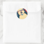 Linux Tux pinguïn Obama poster Ronde Sticker (Tas)