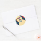 Linux Tux pinguïn Obama poster Ronde Sticker (Envelop)