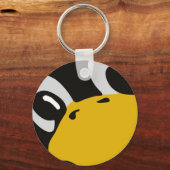 linux tux pinguin ogen portret sleutelhanger (Voorkant)