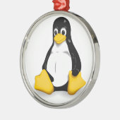 Linux Tux-producten Metalen Ornament (Links)