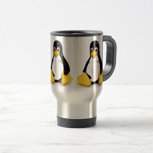 Linux Tux-producten Reisbeker (Voorkant rechts)