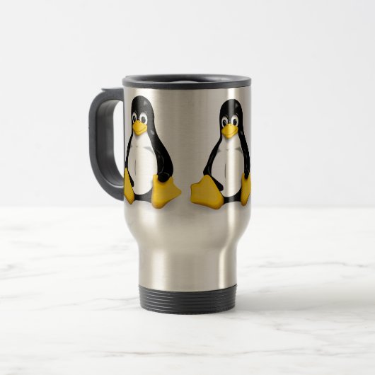 Linux Tux-producten Reisbeker (Voorkant links)