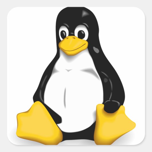 Linux Tux-producten Vierkante Sticker (Voorkant)