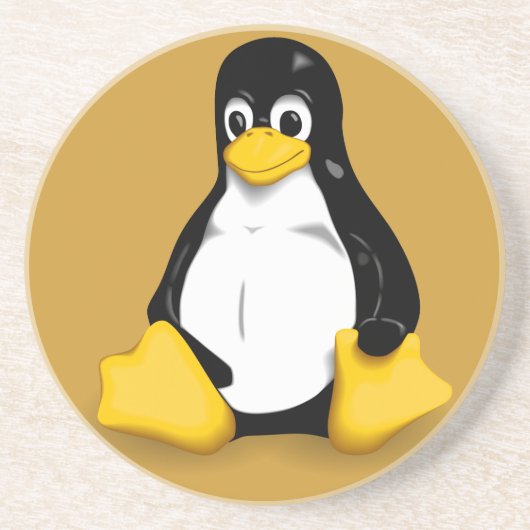 Linux Tux-producten Zandsteen Onderzetter (Voorkant)