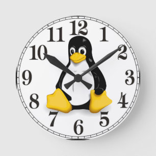 Linux Tux Products Ronde Klok