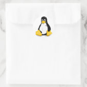 Linux Tux Ronde Sticker (Tas)