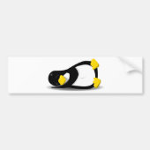 Linux Tux sleeping Bumpersticker (Voorkant)