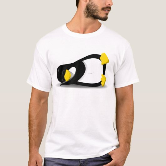 Linux Tux sleeping T-shirt (Voorkant)