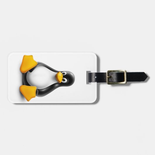 Linux Tux the Penguin Bagagelabel (Voorkant horizontaal)