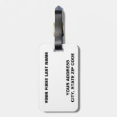 Linux Tux the Penguin Bagagelabel (Achterkant verticaal)