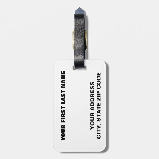 Linux Tux the Penguin Bagagelabel (Achterkant verticaal)