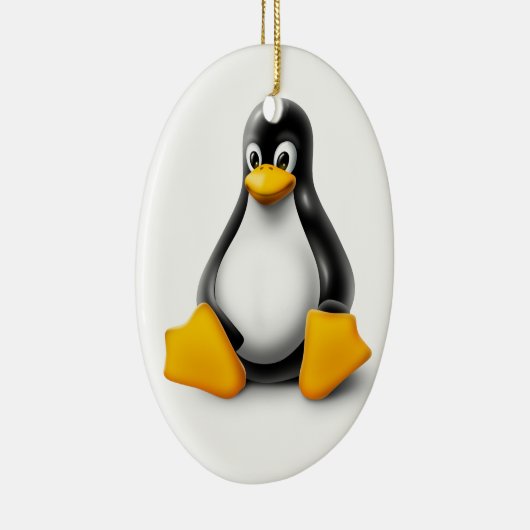Linux Tux the Penguin Keramisch Ornament (Rechts)