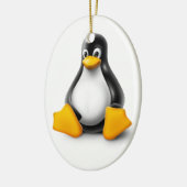 Linux Tux the Penguin Keramisch Ornament (Links)