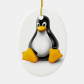 Linux Tux the Penguin Keramisch Ornament (Voorkant)
