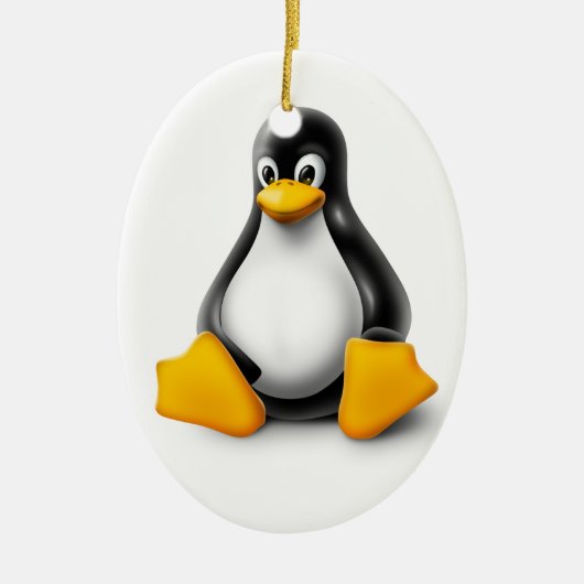 Linux Tux the Penguin Keramisch Ornament (Voorkant)