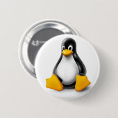 Linux Tux the Penguin Ronde Button 5,7 Cm (Voorkant /achterkant)