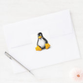 Linux Tux the Penguin Vierkante Sticker (Envelop)