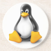 Linux Tux the Penguin Zandsteen Onderzetter (Voorkant)