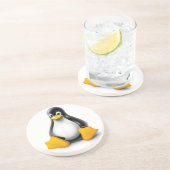 Linux Tux the Penguin Zandsteen Onderzetter (Zijkant)