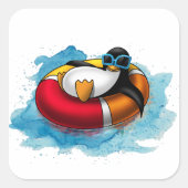 Linux Ubuntu Vierkante Sticker (Voorkant)