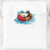 Linux Ubuntu Vierkante Sticker (Tas)