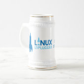 LINUX Unplugged Beer Stein Bierpul (Voorkant links)