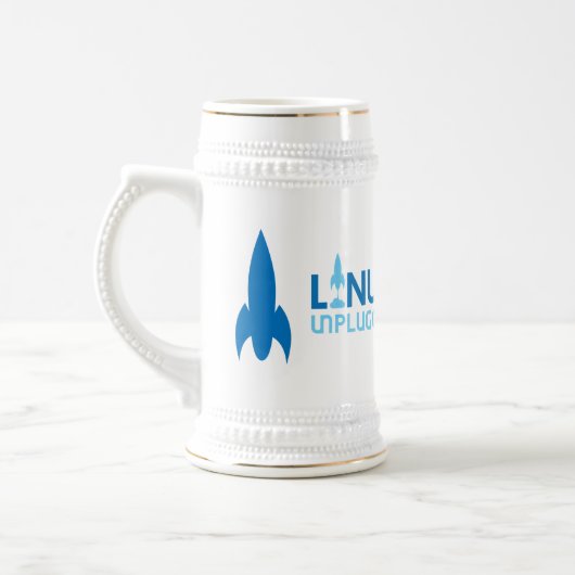 LINUX Unplugged Beer Stein Bierpul (Links)