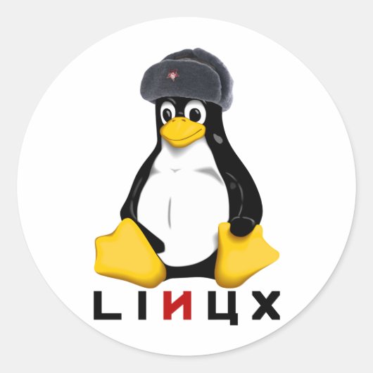 Linux-URL's Ronde Sticker (Voorkant)