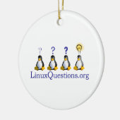 Linux-vragen Logo Keramisch Ornament (Links)