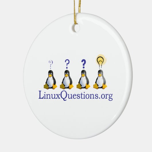 Linux-vragen Logo Keramisch Ornament (Links)