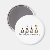 Linux vragen Logo Magneet (Voorkant / Achterkant)