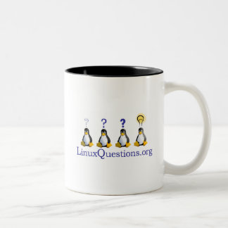 Linux-vragen Logo Tweekleurige Koffiemok