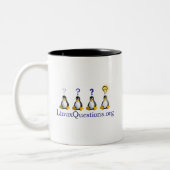 Linux-vragen Logo Tweekleurige Koffiemok (Links)