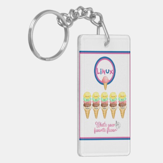 Linux: Wat is je favoriete smaak? Sleutelhanger (Voorkant Links)