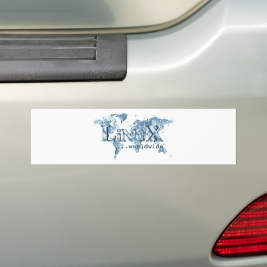 Linux Worldwide Bumpersticker (Op auto)