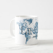 Linux Worldwide Koffiemok (Voorkant links)