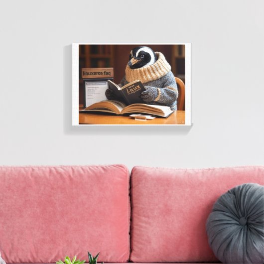Linuxeros FAQ Canvas Afdruk (Insitu (Woonkamer))