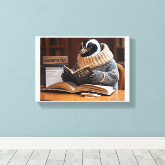 Linuxeros FAQ Canvas Afdruk (Insitu (Houten vloer))