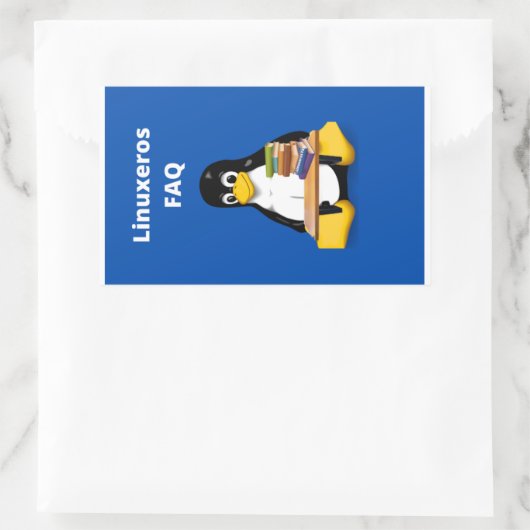 Linuxeros FAQ Rechthoekige Sticker (Tas)