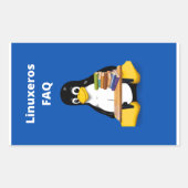 Linuxeros FAQ Rechthoekige Sticker (Voorkant)