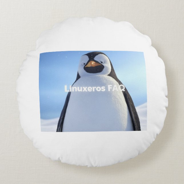 Linuxeros FAQ Rond Kussen (Voorkant)