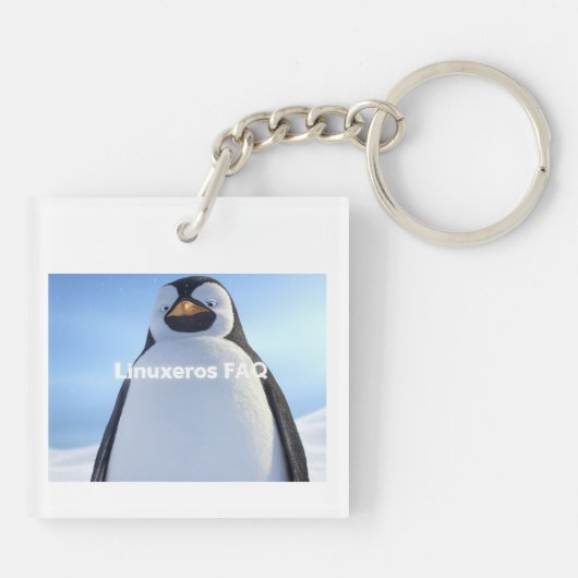 Linuxeros FAQ Sleutelhanger (Achterkant)