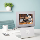 Linuxeros FAQ Sticker (Laptop op bureau)